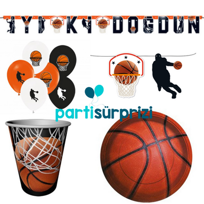 Basketbol Teması Parti Seti 8 Kişilik - 1