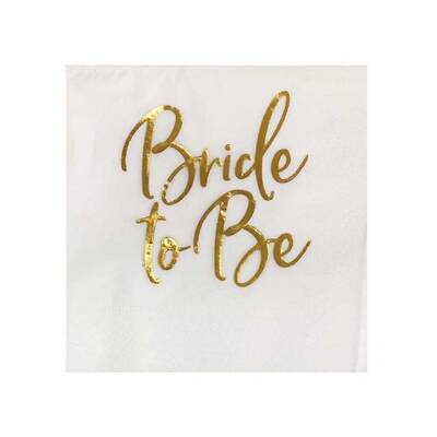 Bekarlığa Veda Bride To Be Gold Varak Peçete 16 Adet - 1