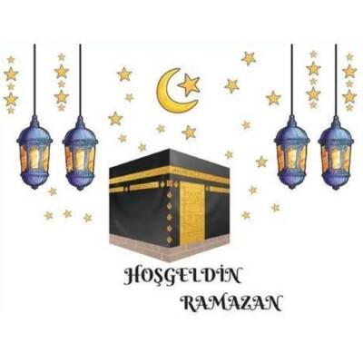 Hoş Geldin Ya Şehri Ramazan Kabeli Sticker - 1