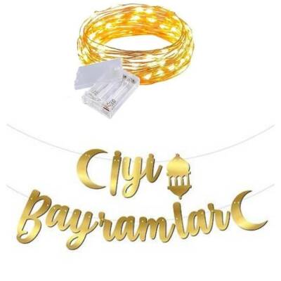 İyi Bayramlar Işıklı Kaligrafik Banner Set - 1